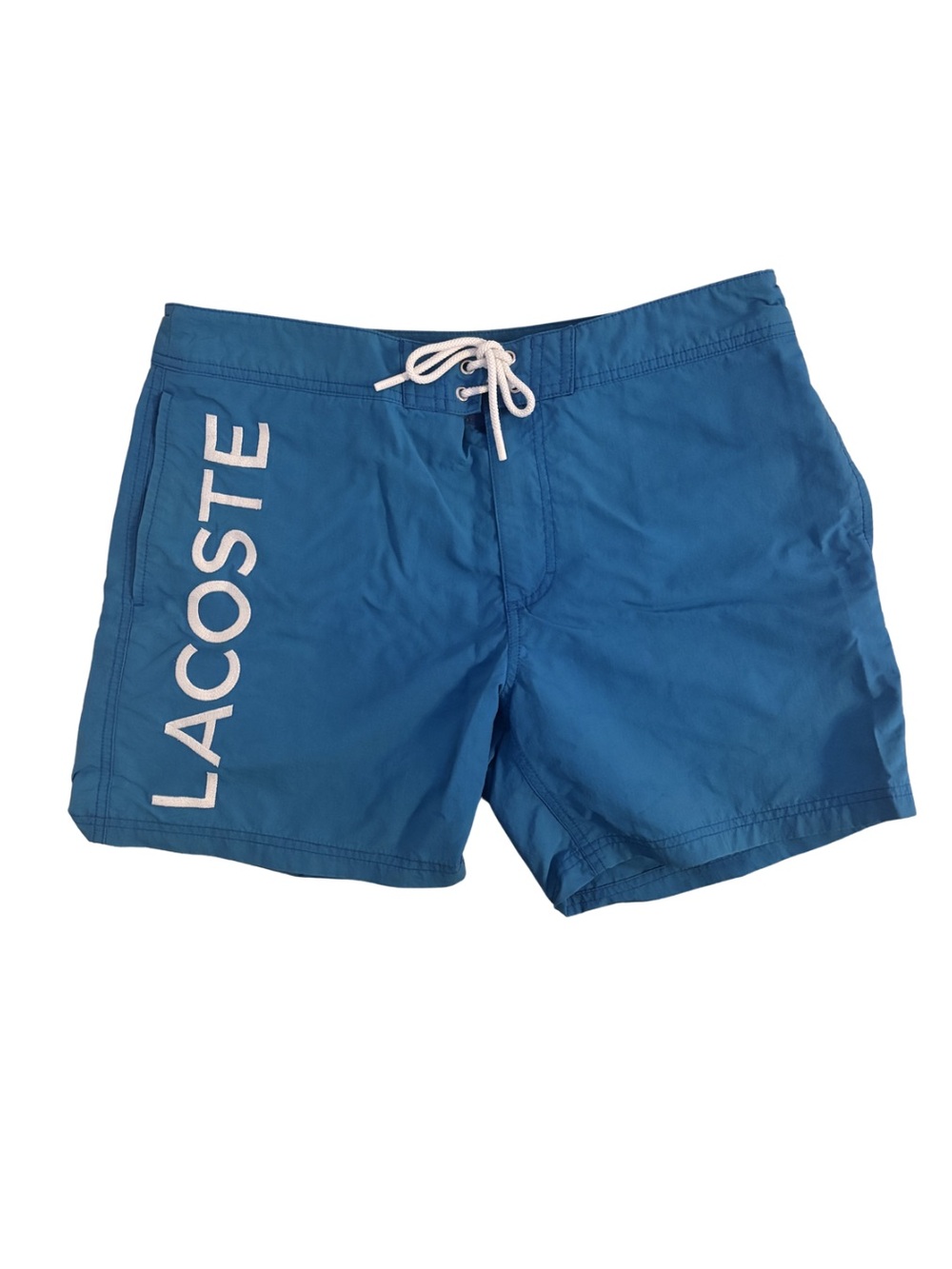 Lacoste Teal Blue Swim Shorts with White Mesh Lining